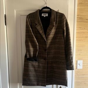 BB Dakota by Steve Madden Brown Striped Blazer